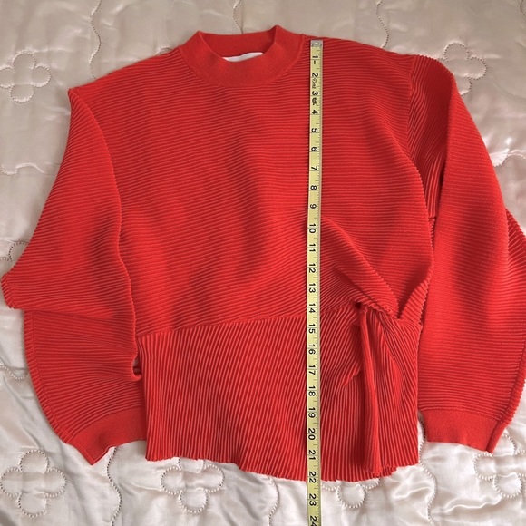 Michelle Mason Mock Neck, Long Sleeves, Twisted Ribbed Sweater - Picture 9 of 13